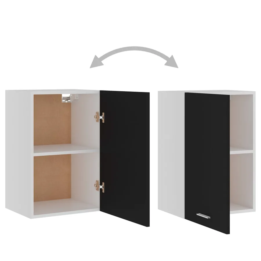 Armoire suspendue "Lyon" Noir 39,5 x 31 x 60 cm Bois d'ingénierie - 5