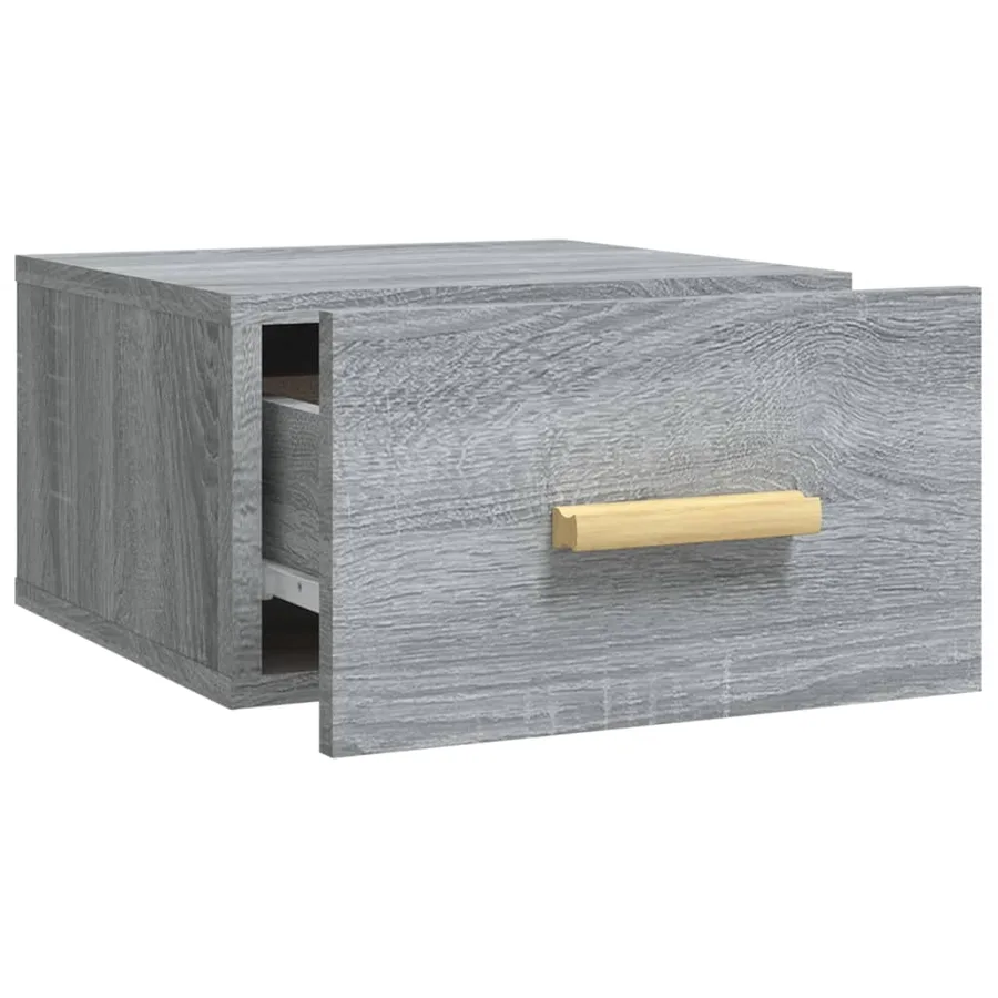 Tables de chevet murales 2 pcs sonoma gris 35x35x20 cm - 4