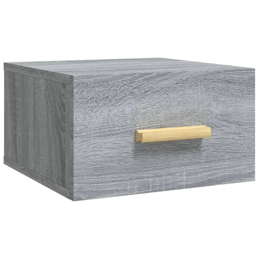 Tables de chevet murales 2 pcs sonoma gris 35x35x20 cm - 5