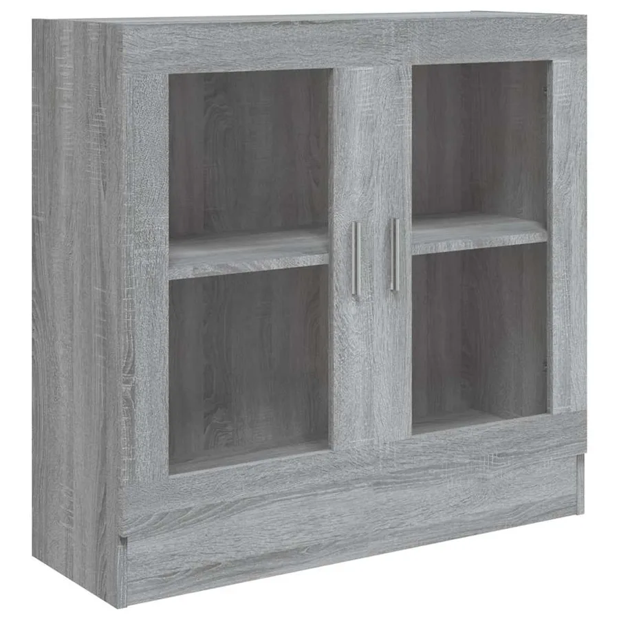 Armoire à vitrine Sonoma gris 82,5x30,5x80 cm Bois d'ingénierie - 2