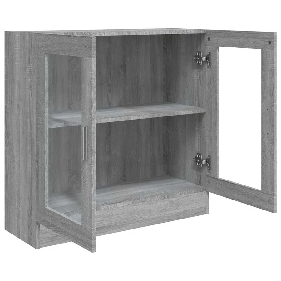 Armoire à vitrine Sonoma gris 82,5x30,5x80 cm Bois d'ingénierie - 5