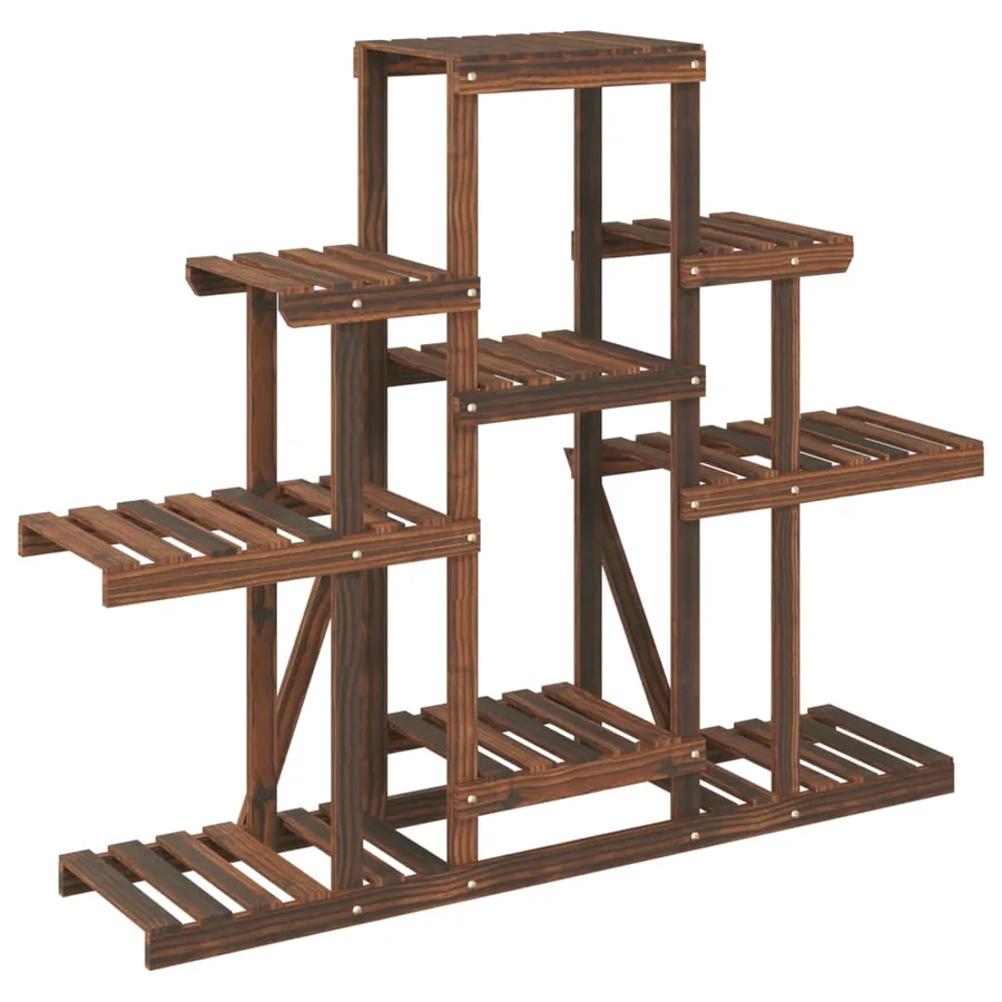 Support à fleurs 110x25x96 cm bois massif de sapin - 5