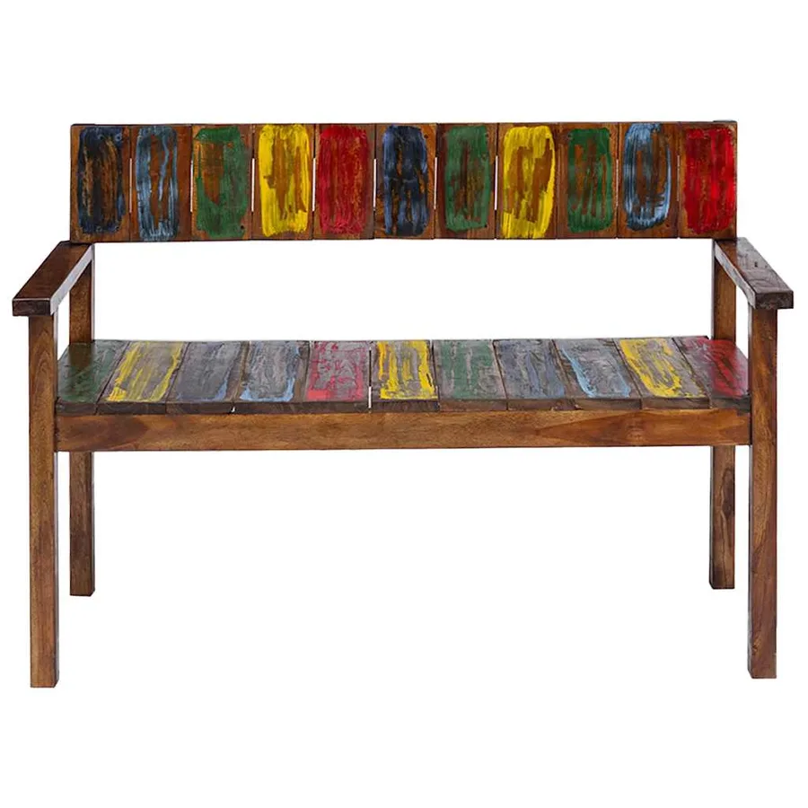 Chaises à manger lot de 4 bois de récupération solide - 2