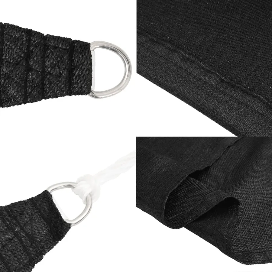 Voile d'ombrage 160 g/m² Noir 4x4x4 m PEHD - 6