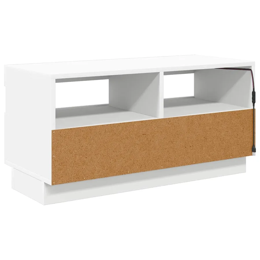 Meuble TV avec lumières LED blanc 80x35x40 cm - 9