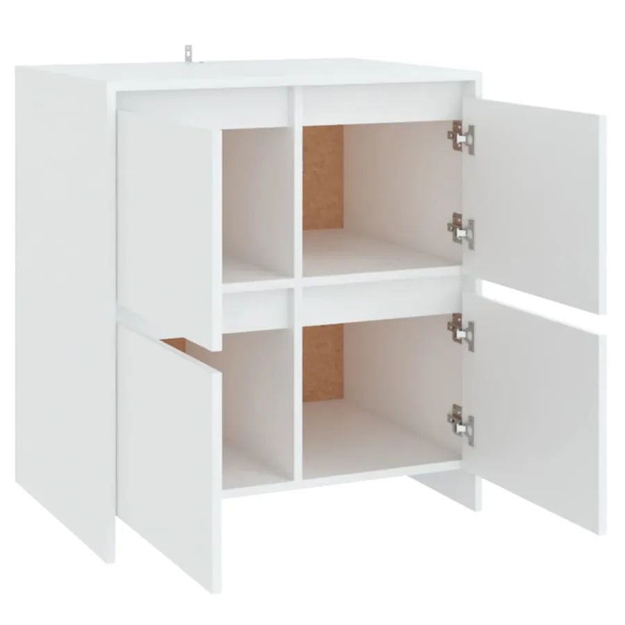 Buffet Blanc 70x41x75 cm Bois d'ingénierie - 5