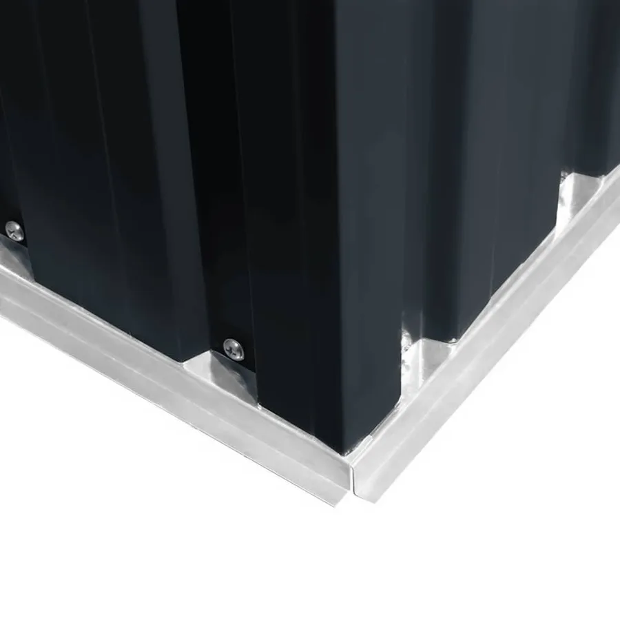 Abri de jardin Anthracite Acier - 8