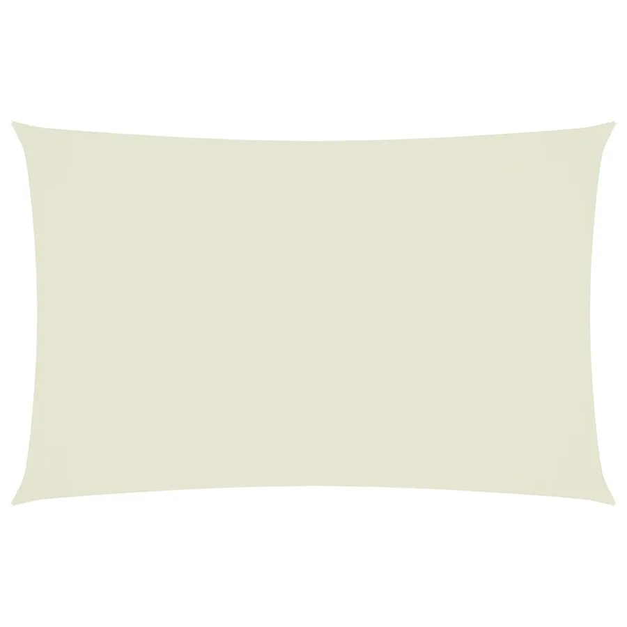 Voile de parasol tissu oxford rectangulaire 2,5x5 m crème - 2