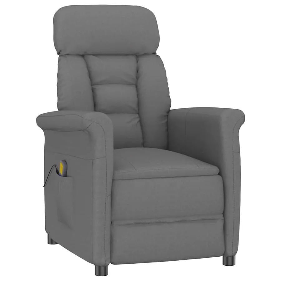 Chaise de massage Gris foncé 96,5 x 70,5 x 95 cm Microfibre