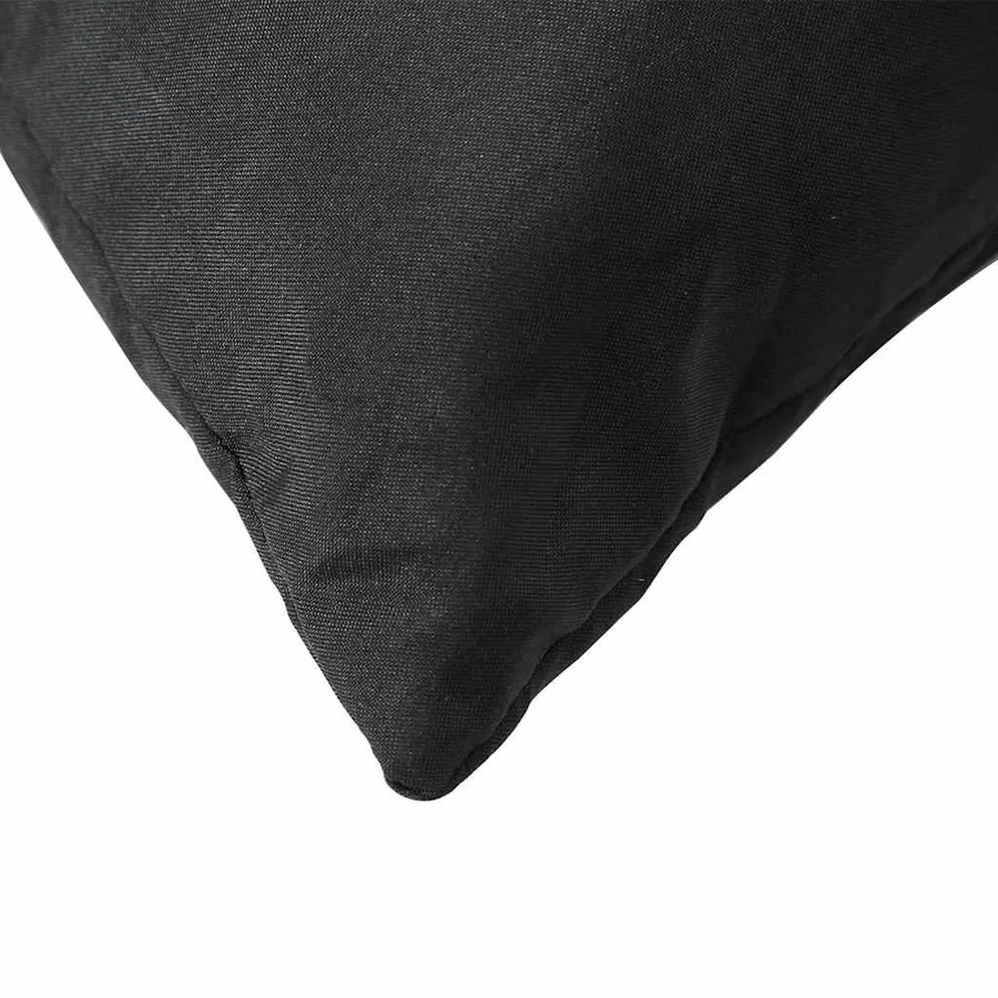 Coussins de canapé lot de 4 noir 50x50 cm tissu - 6