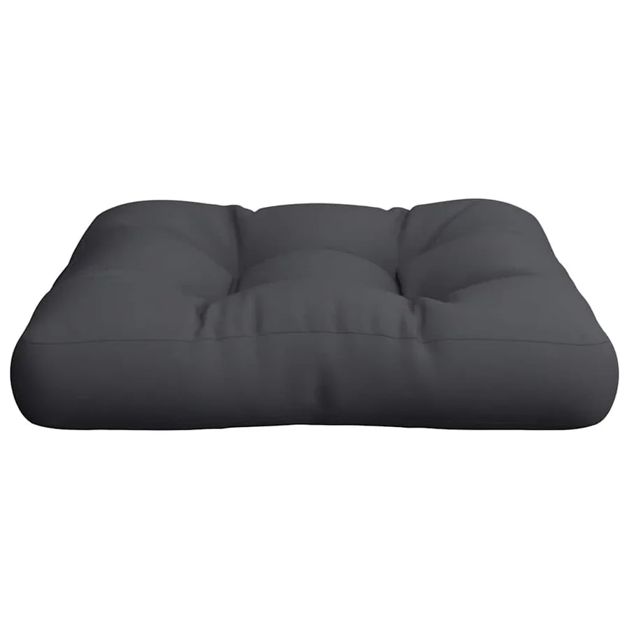 Coussin de palette noir 50x50x12 cm tissu - 5