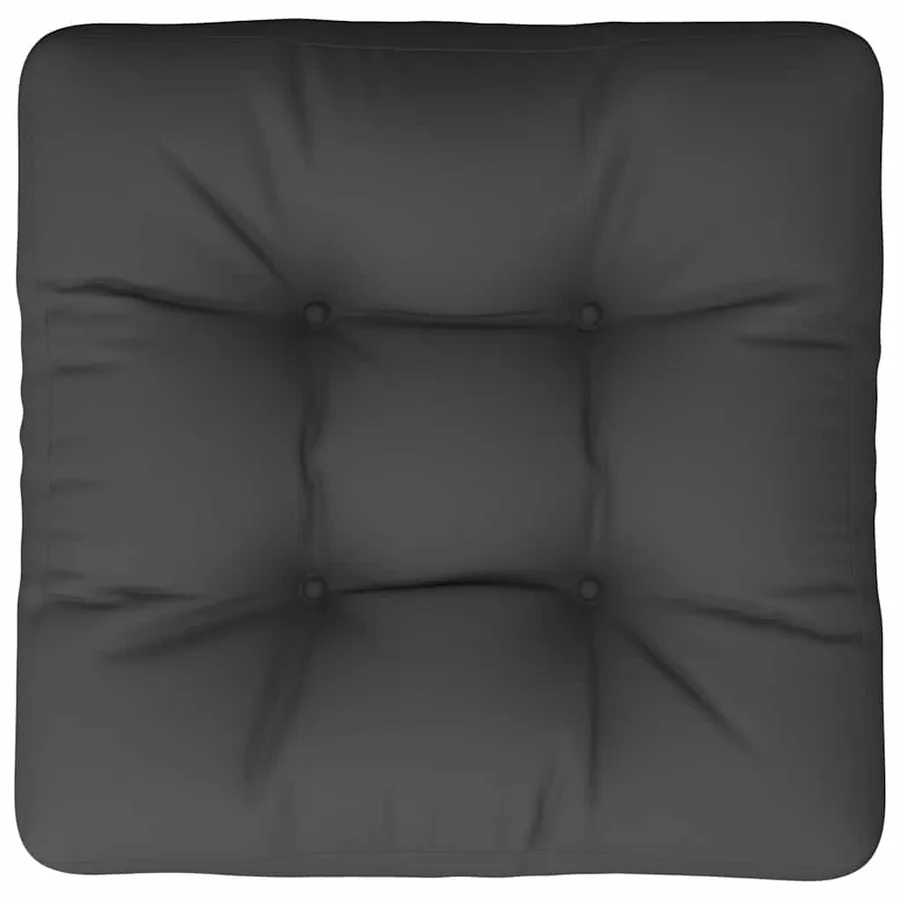Coussin de palette noir 50x50x12 cm tissu - 6