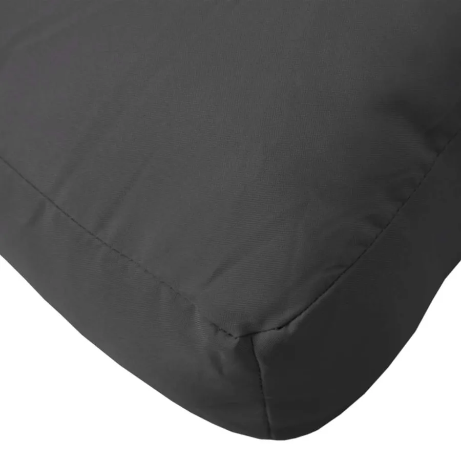 Coussin de palette noir 50x50x12 cm tissu - 8