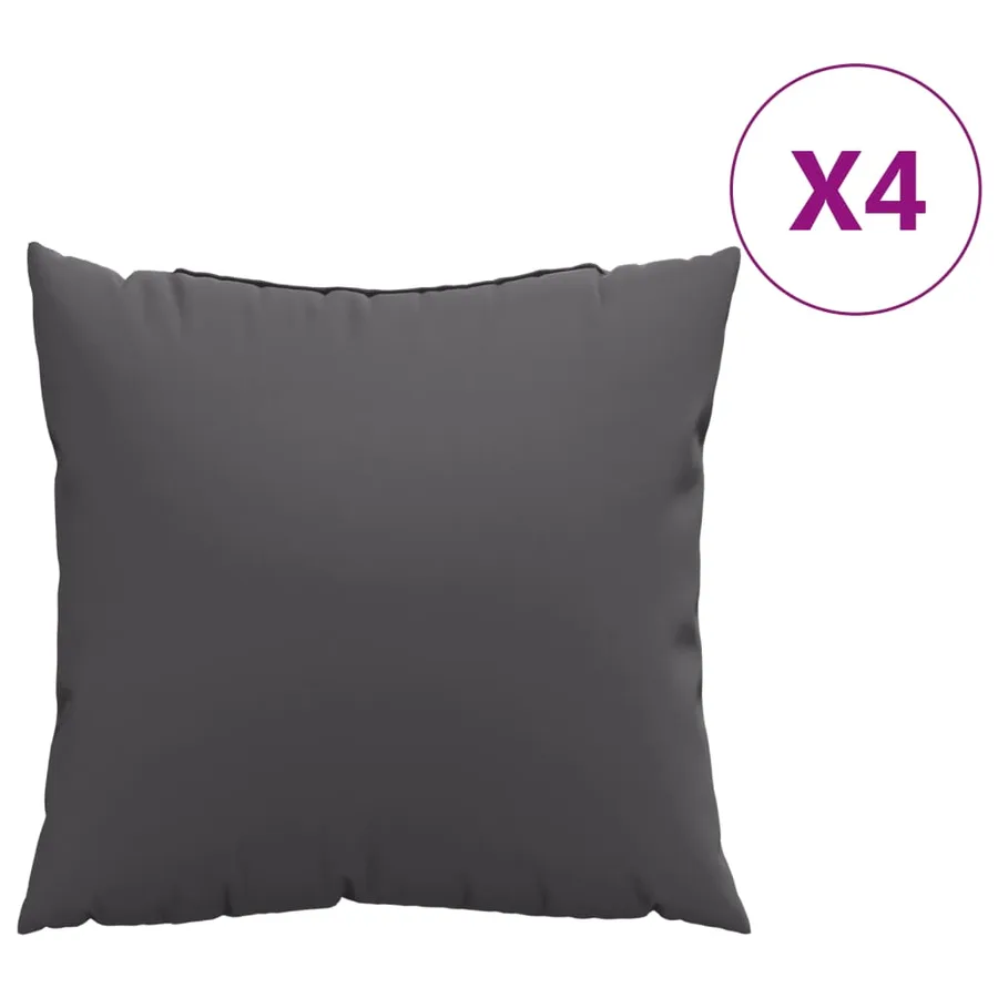 Coussins de canapé lot de 4 anthracite 50x50 cm tissu - 2