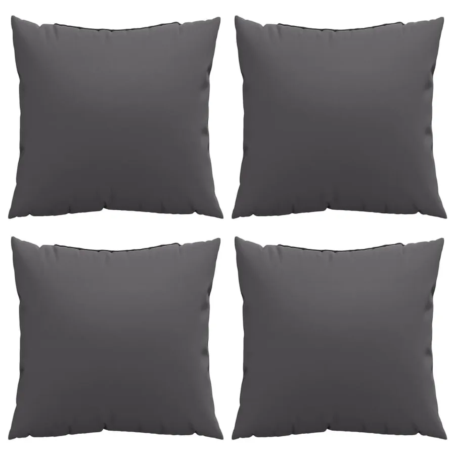 Coussins de canapé lot de 4 anthracite 50x50 cm tissu - 4
