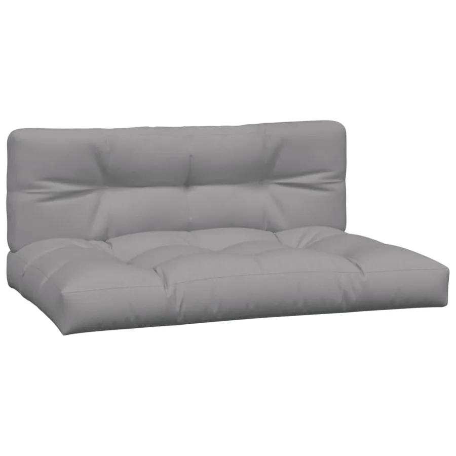 Coussins de palette lot de 2 gris tissu - 2