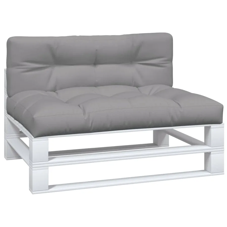 Coussins de palette lot de 2 gris tissu - 3