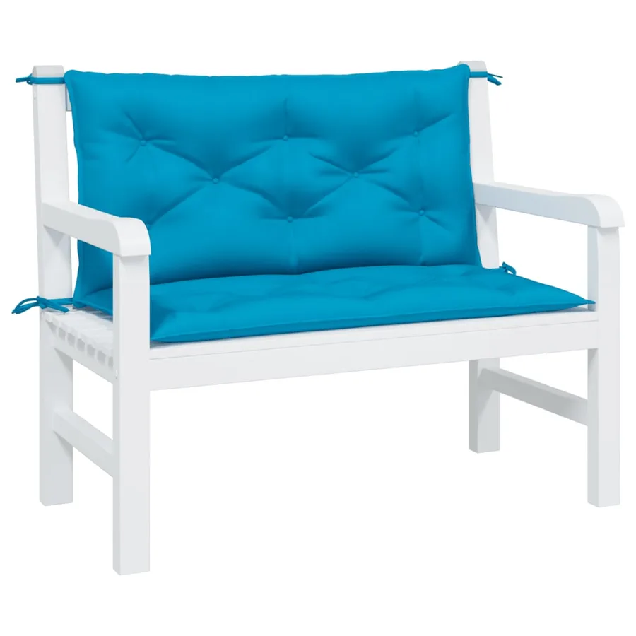 Coussins de banc de jardin lot de 2 bleu clair tissu Oxford - 3