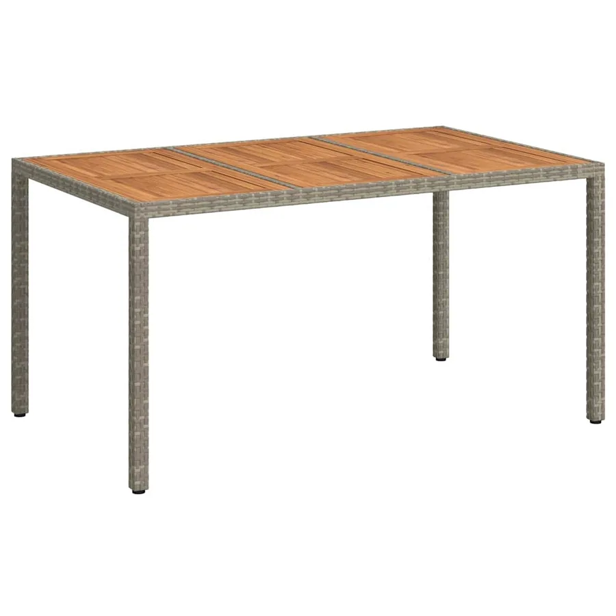 Table de Jardin Gris 150 x 90 x 75 cm polyrotin - 2