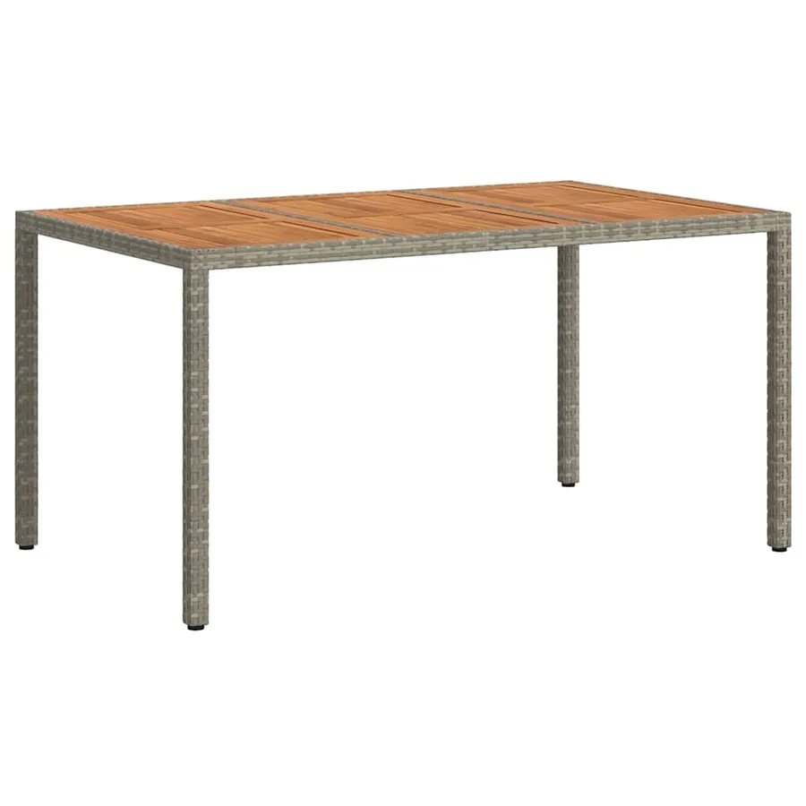 Table de Jardin Gris 150 x 90 x 75 cm polyrotin - 5