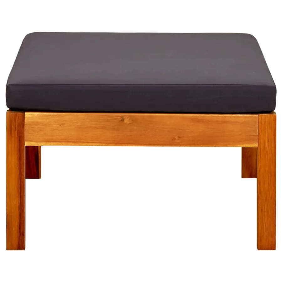 Banc de jardin avec auvent et repose-pieds Bois d'acacia solide - 8