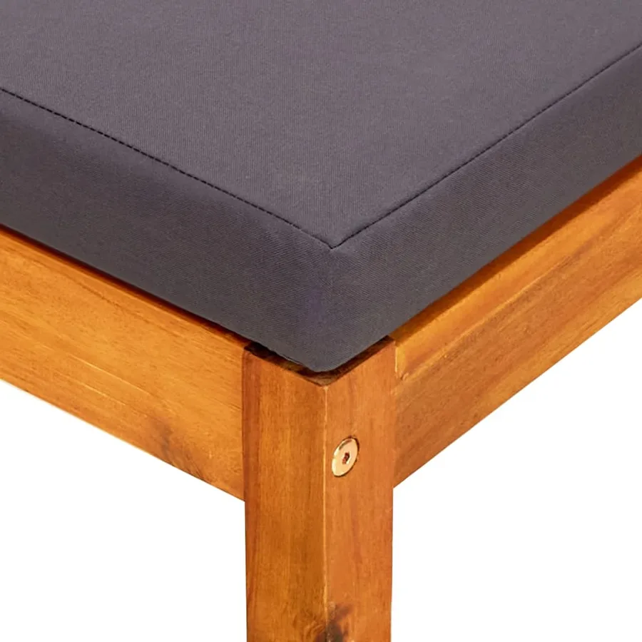 Banc de jardin avec auvent et repose-pieds Bois d'acacia solide - 9