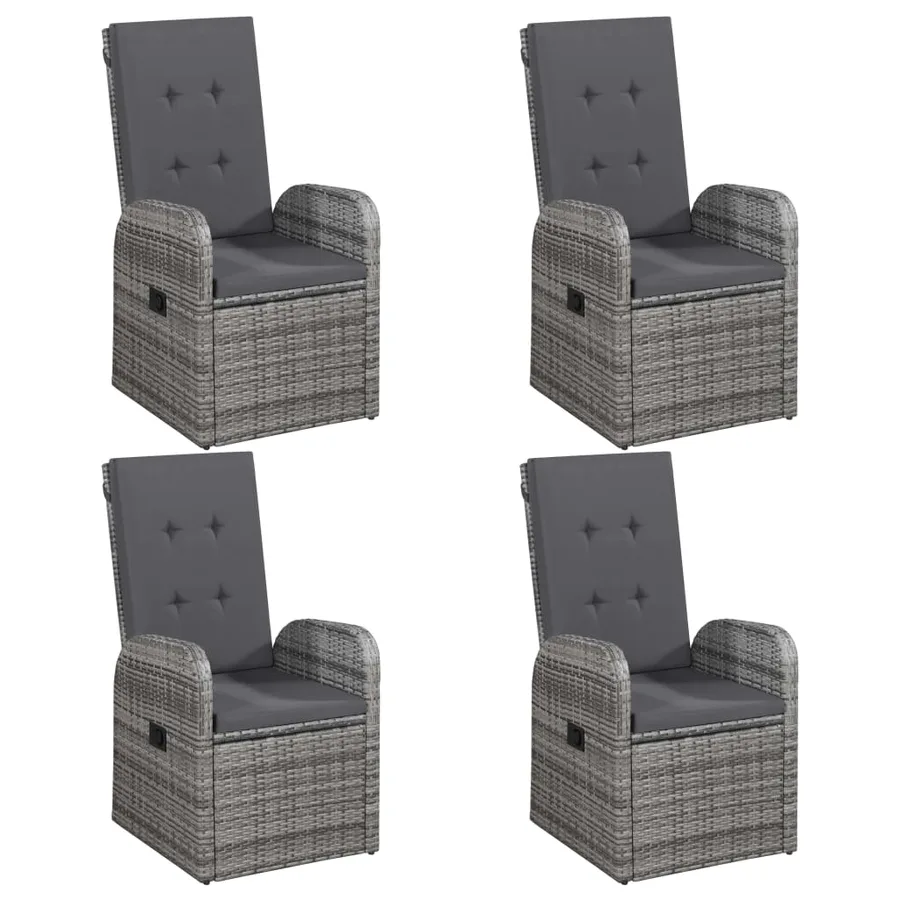 Ensemble à manger de jardin 5 pcs Gris - 2