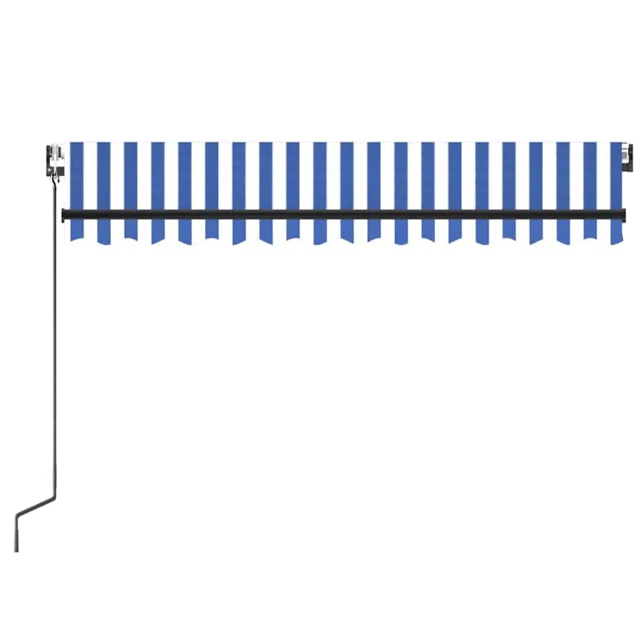 Auvent rétractable automatique 350x250 cm Bleu et blanc - 4