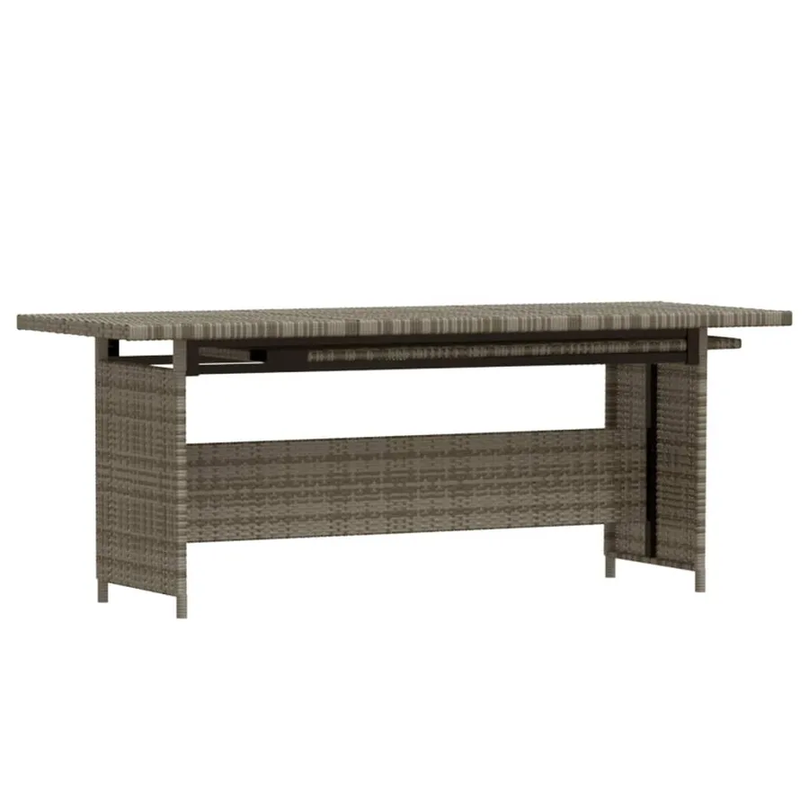 Salon de jardin 6 pcs avec coussins résine tressée gris - 5