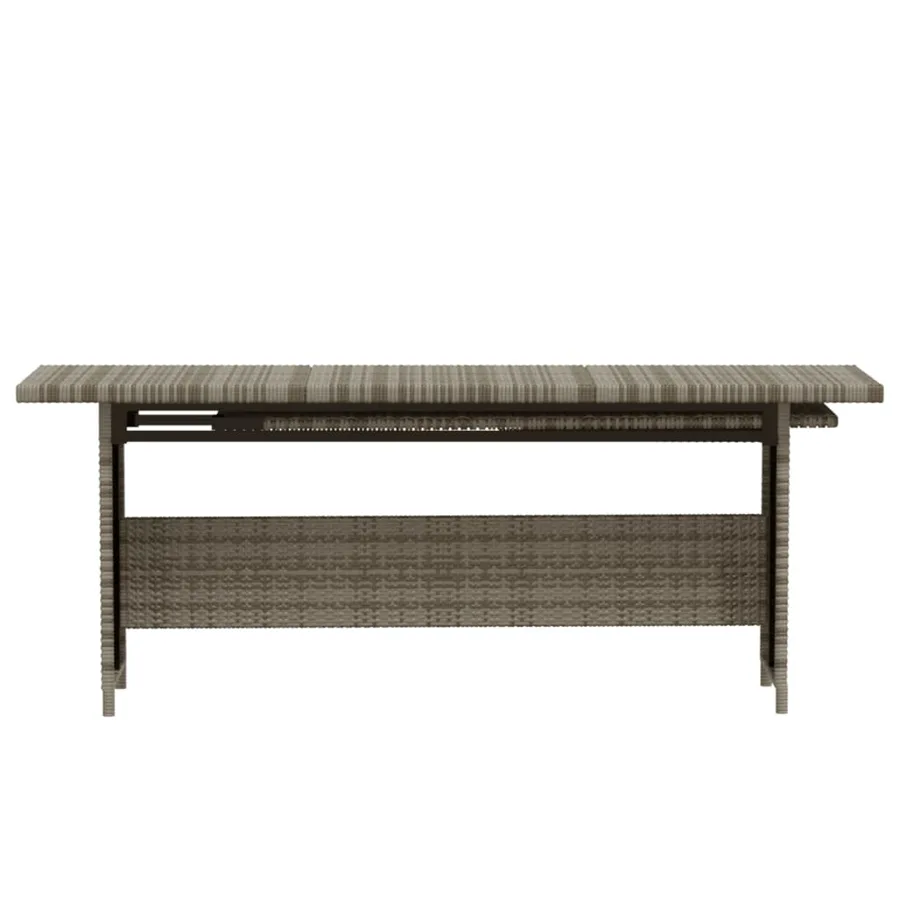 Salon de jardin 6 pcs avec coussins résine tressée gris - 6