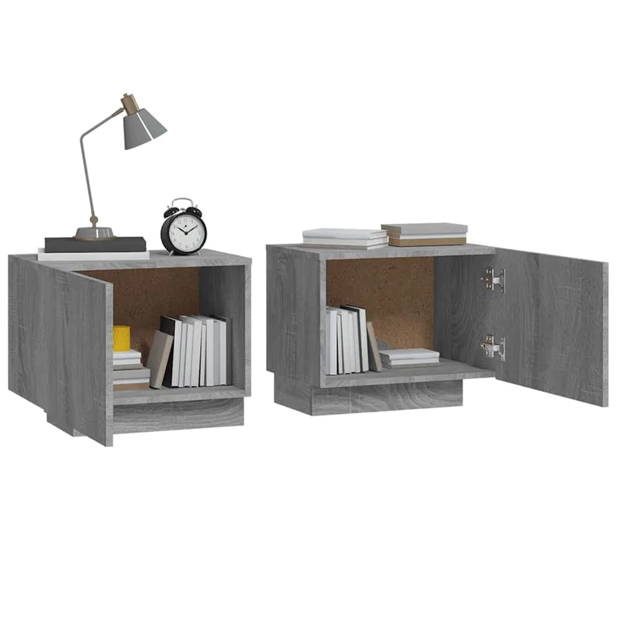 Table de chevet Sonoma gris 100x35x40 cm Bois d'ingénierie - 3