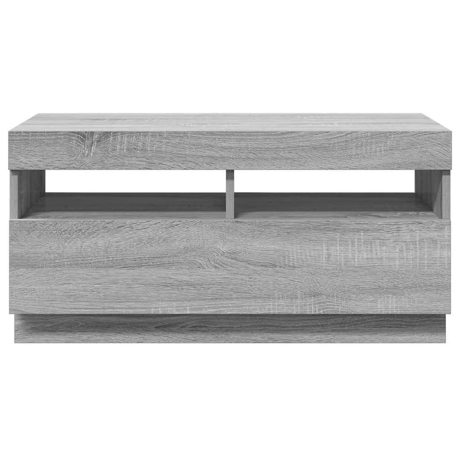 Meuble TV avec lumières LED sonoma gris 80x35x40 cm - 6