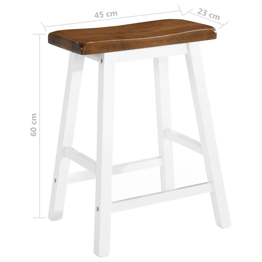 Table de bar et tabouret 3 pcs Bois massif - 12