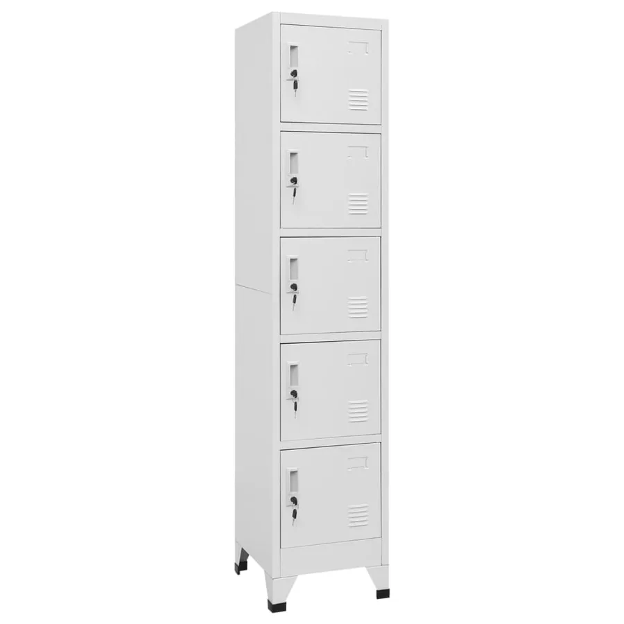 Armoire à casiers Gris Clair 38x40x180 cm Acier