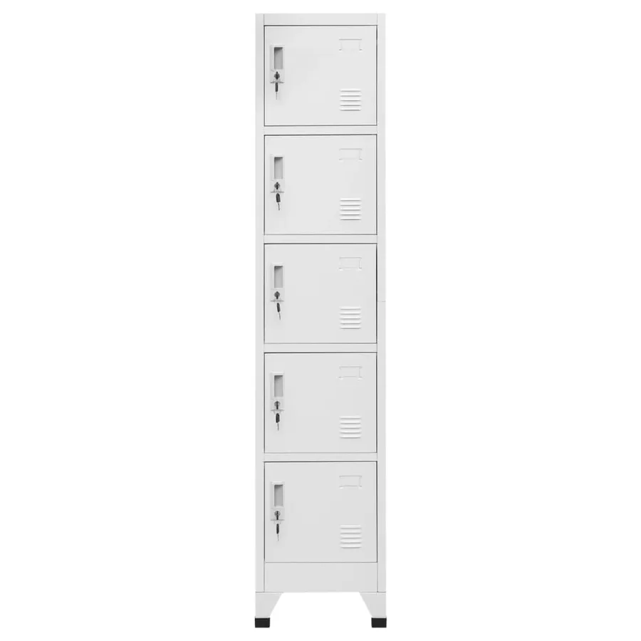 Armoire à casiers Gris Clair 38x40x180 cm Acier - 2