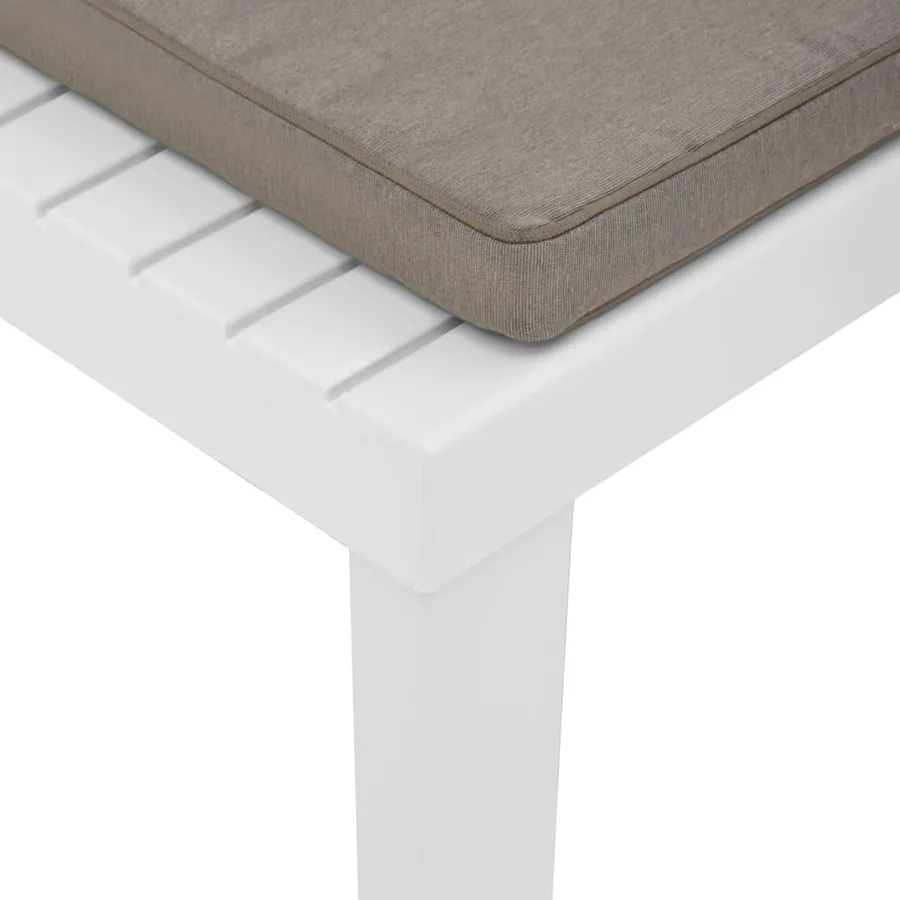 Chaise de salon de jardin avec coussin Plastique Blanc - 5