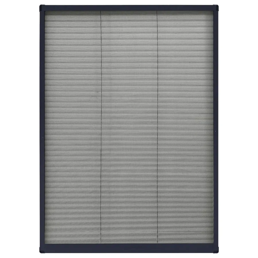 Moustiquaire plissée pour fenêtre Aluminium Anthracite 80x120cm - 5