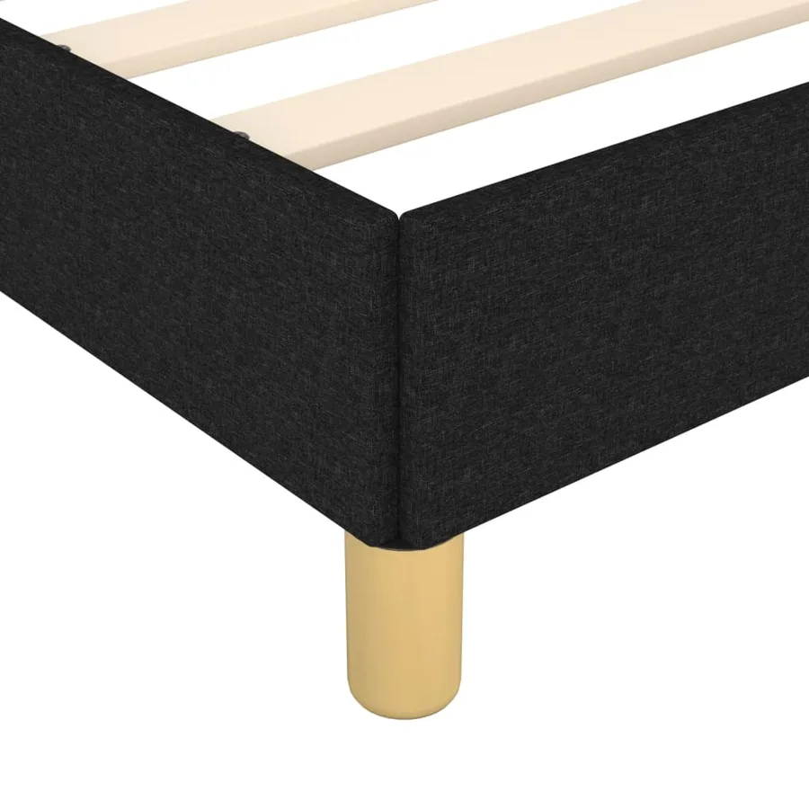 Cadre de lit sans matelas noir 200x200 cm tissu - 8
