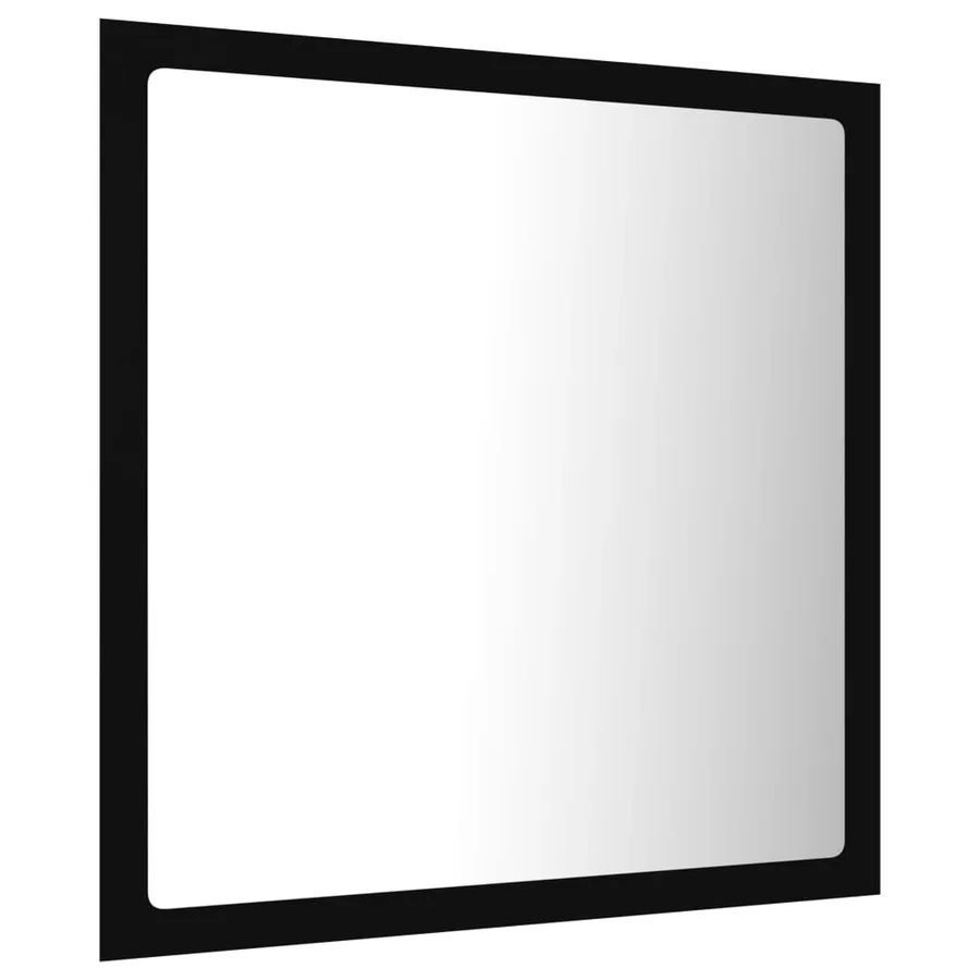 Miroir à LED de salle de bain Noir 40x8,5x37 cm Acrylique - 7
