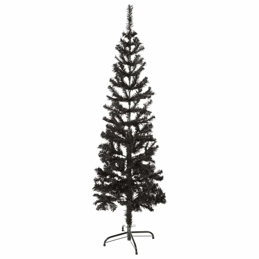 Sapin de Noël étroit Noir 150 cm - 3
