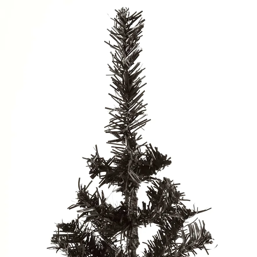 Sapin de Noël étroit Noir 150 cm - 4