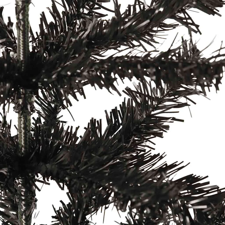 Sapin de Noël étroit Noir 150 cm - 5