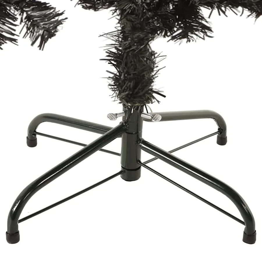 Sapin de Noël étroit Noir 150 cm - 6