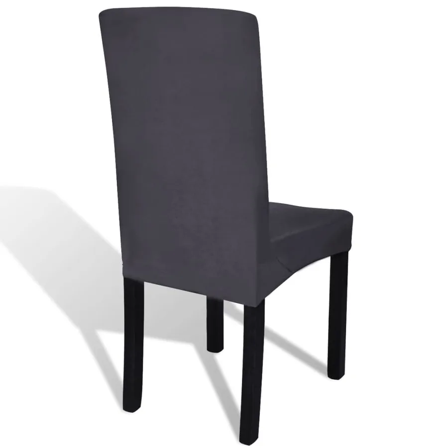 Housse de chaise droite extensible 4 pcs anthracite - 4