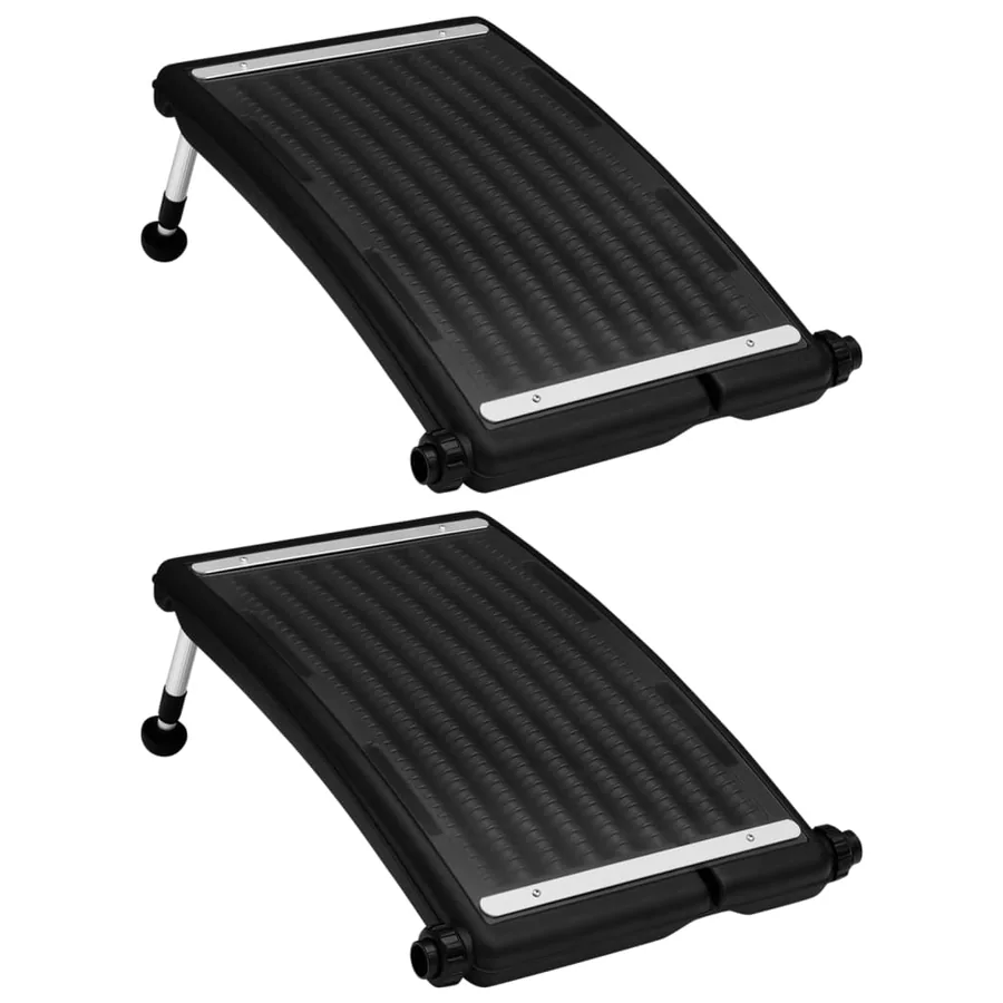 Panneaux de chauffage solaire de piscine courbés 2pcs 72,5x46cm