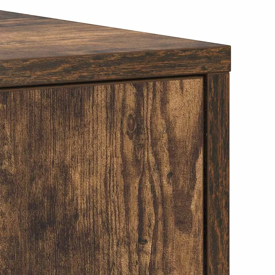 Armoire de bain Chêne fumé 30x30x183,5 cm Bois d'ingénierie - 11