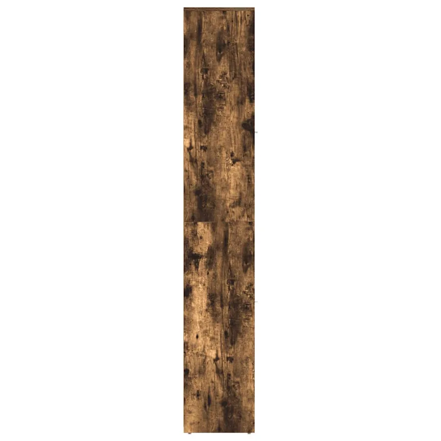 Armoire de bain Chêne fumé 30x30x183,5 cm Bois d'ingénierie - 7