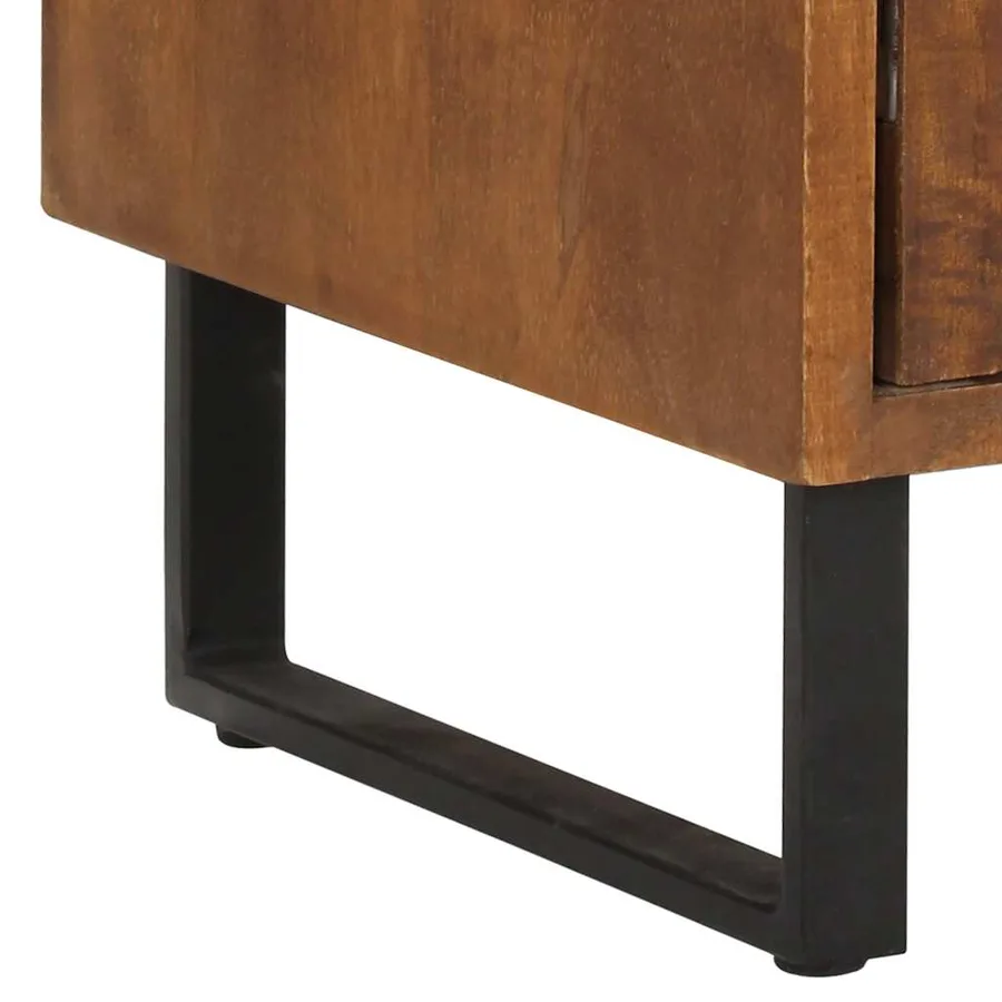 Table de chevet 40x30x50 cm Bois de manguier massif - 5