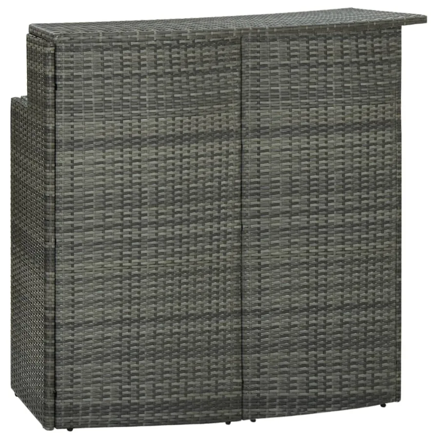 Ensemble de bar de jardin avec coussins 3 pcs Gris - 6