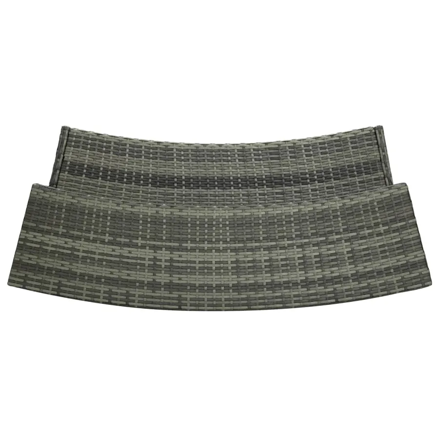 Ensemble de bar de jardin avec coussins 3 pcs Gris - 7